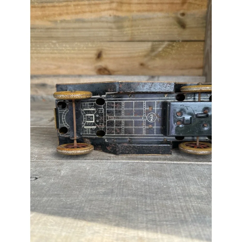 Vintage Very RARE Japan Metal Tin LINE MAR‎ toys Automobile Car 0-14009